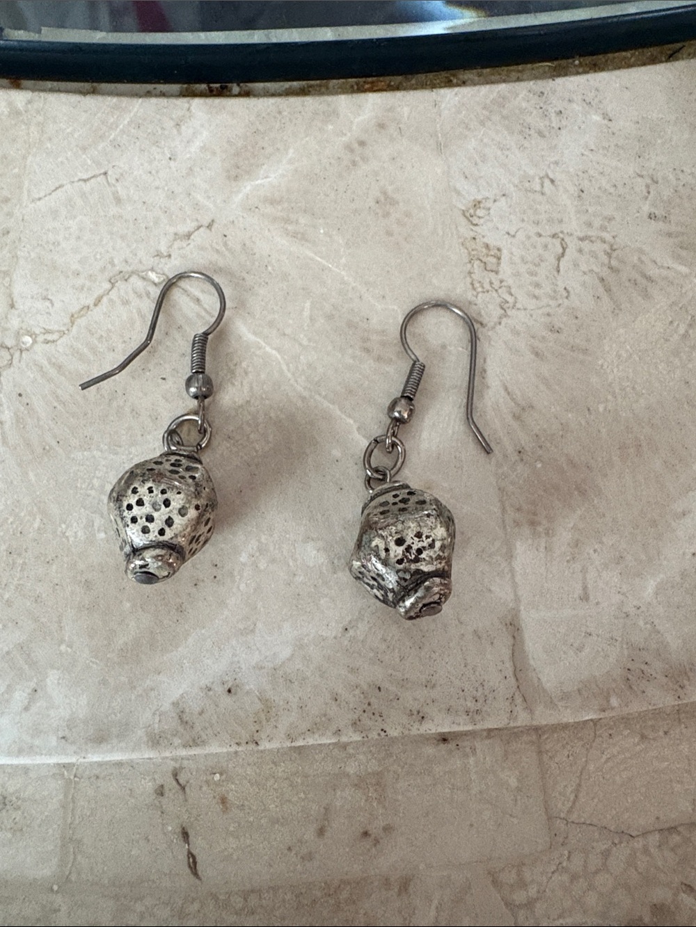 Silver-Tone Textured Bell Drop Earrings - Women Jewelry